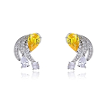 Show details for Irresistible Yellow Luxury Dangle Earrings As a Gift