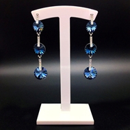 Show details for Amazing Geometric Platinum Plated Dangle Earrings
