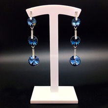 Show details for Amazing Geometric Platinum Plated Dangle Earrings