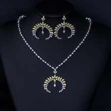 Show details for Filigree Flowers & Plants Yellow 2 Piece Jewelry Set
