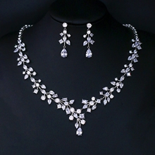 Show details for Attractive White Copper or Brass 2 Piece Jewelry Set For Your Occasions