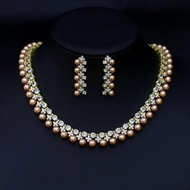 Show details for Luxury Cubic Zirconia 2 Piece Jewelry Set Online Only