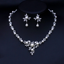 Show details for Luxury Platinum Plated 2 Piece Jewelry Set in Exclusive Design
