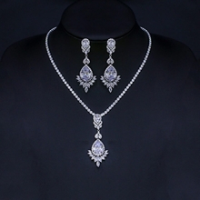 Show details for Distinctive White Luxury 2 Piece Jewelry Set with Low MOQ