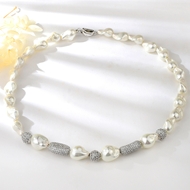 Show details for Fashionable Party Artificial Pearl Pendant Necklace