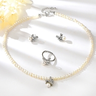 Show details for Affordable Copper or Brass White 3 Piece Jewelry Set