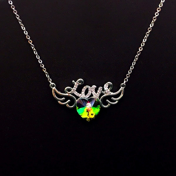 Picture of Funky Love & Heart Colorful Pendant Necklace
