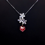 Show details for Copper or Brass Platinum Plated Pendant Necklace from Certified Factory