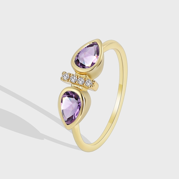 Picture of Need-Now Purple Geometric Fashion Ring with SGS/ISO Certification