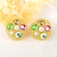 Show details for Hypoallergenic Gold Plated Colorful Stud Earrings with Easy Return