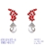 Picture of Impressive Red Delicate Dangle Earrings with Low MOQ