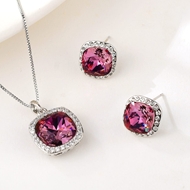 Show details for Copper or Brass Platinum Plated 2 Piece Jewelry Set at Super Low Price