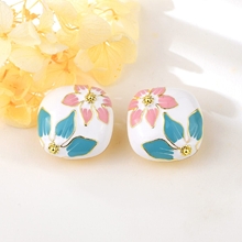 Show details for Delicate Flowers & Plants White Dangle Earrings
