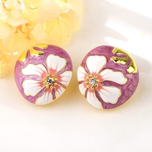 Show details for Zinc Alloy Enamel Dangle Earrings From Reliable Factory
