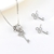 Picture of Nickel Free Platinum Plated Key & Lock 2 Piece Jewelry Set with No-Risk Refund