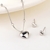 Picture of Great Love & Heart Platinum Plated 2 Piece Jewelry Set