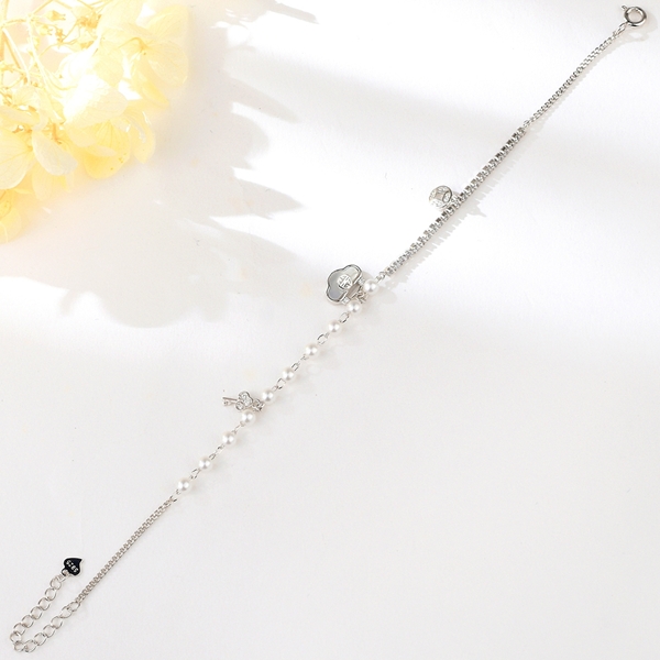 Picture of Nice Cubic Zirconia 925 Sterling Silver Fashion Bracelet