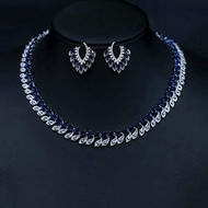 Show details for Nickel Free Platinum Plated Blue 2 Piece Jewelry Set with No-Risk Refund Show details for Nickel Free Platinum Plated Blue 2 Piece Jewelry Set with No-Risk Refund