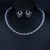 Picture of Nickel Free Platinum Plated Blue 2 Piece Jewelry Set with No-Risk Refund