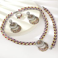 Show details for Featured Copper or Brass Luxury 4 Piece Jewelry Set for Girlfriend