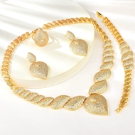 Show details for Great Value White Cubic Zirconia 4 Piece Jewelry Set with Member Discount