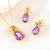 Picture of Great Value Gold Plated Purple 2 Piece Jewelry Set with Low Cost