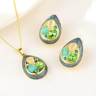 Picture of Zinc Alloy Green 2 Piece Jewelry Set with Worldwide Shipping