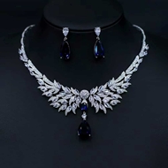 Show details for Party Platinum Plated 2 Piece Jewelry Set with Worldwide Shipping Show details for Party Platinum Plated 2 Piece Jewelry Set with Worldwide Shipping