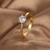 Picture of Low Cost Gold Plated White Fashion Ring with Low Cost