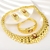 Picture of Great Artificial Crystal Gold Plated 3 Piece Jewelry Set