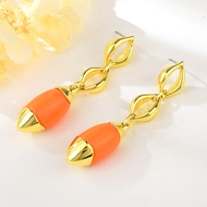 Picture of New Resin Gold Plated Dangle Earrings
