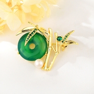 Show details for Stylish Flowers & Plants Swarovski Element Brooche