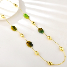 Show details for Party Green Fashion Sweater Necklace with Beautiful Craftmanship