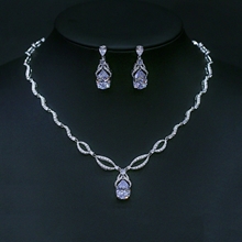 Show details for Low Cost Platinum Plated Copper or Brass 2 Piece Jewelry Set with Low Cost