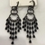 Picture of Good Quality Cubic Zirconia Black Dangle Earrings