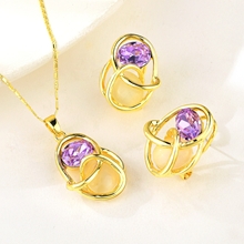 Show details for Filigree Geometric Rhinestone 2 Piece Jewelry Set