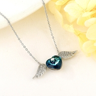 Show details for Filigree Wing Fashion Pendant Necklace