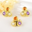 Show details for Low Cost Gold Plated Rhinestone 2 Piece Jewelry Set with Low Cost