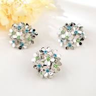 Show details for Brand New Green Platinum Plated 2 Piece Jewelry Set Factory Supply Show details for Brand New Green Platinum Plated 2 Piece Jewelry Set Factory Supply