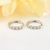 Picture of Shop Platinum Plated White Small Hoop Earrings with Unbeatable Quality