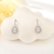 Picture of Buy Platinum Plated White Dangle Earrings with Wow Elements