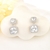 Picture of Unique Cubic Zirconia Platinum Plated Dangle Earrings