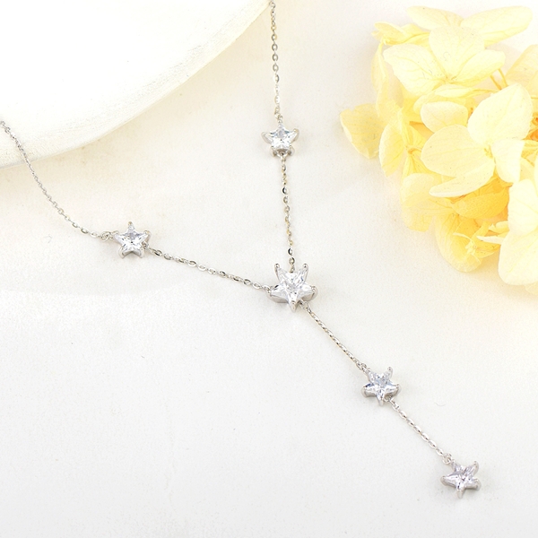 Picture of Featured White Cubic Zirconia Pendant Necklace with Full Guarantee