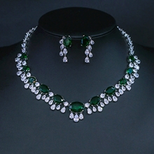 Show details for Fancy Geometric Platinum Plated 2 Piece Jewelry Set