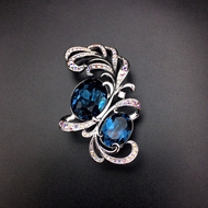 Show details for Top Flower Blue Brooche