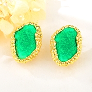 Show details for Green Gold Plated Dangle Earrings Exclusive Online