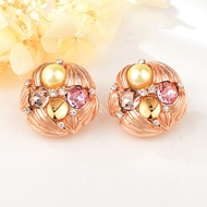 Picture of Classic Pink Dangle Earrings with No-Risk Return