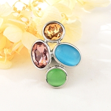 Show details for Fashion Artificial Crystal Colorful Fashion Ring