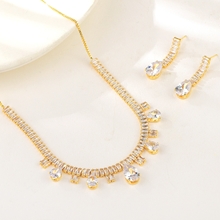 Show details for Great Cubic Zirconia Gold Plated 2 Piece Jewelry Set
