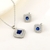 Picture of Pretty Cubic Zirconia Blue 2 Piece Jewelry Set
